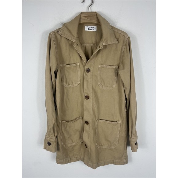 Reformation Jeans  Women’s Dylan Jacket Wash Wheat Size XS (Missing belt) - Picture 1 of 9